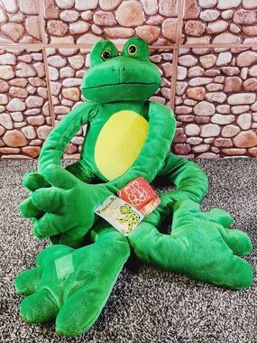 Fiesta 36” Solid Green Piggyback Pal Frog Plush Large, Stuffed Animal, Toad #B9